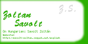 zoltan savolt business card