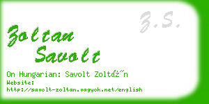 zoltan savolt business card
